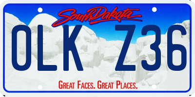 SD license plate 0LKZ36