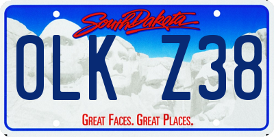 SD license plate 0LKZ38
