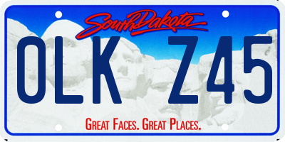 SD license plate 0LKZ45