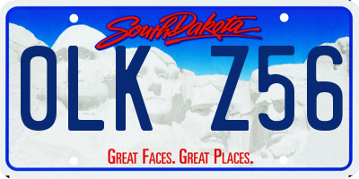 SD license plate 0LKZ56