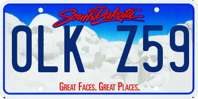 SD license plate 0LKZ59