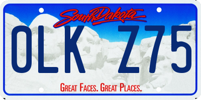 SD license plate 0LKZ75