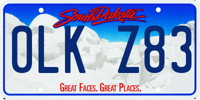 SD license plate 0LKZ83
