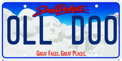 SD license plate 0LLD00