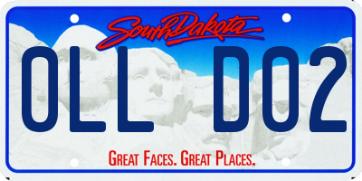 SD license plate 0LLD02