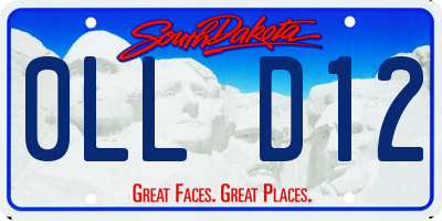 SD license plate 0LLD12