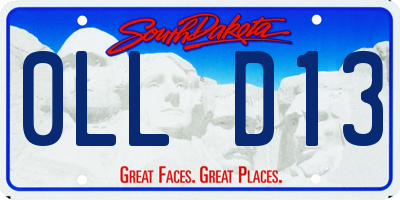 SD license plate 0LLD13