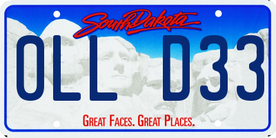 SD license plate 0LLD33