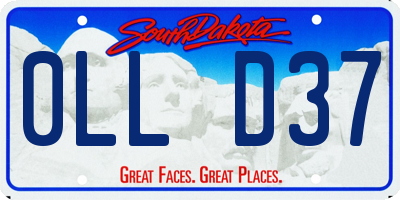 SD license plate 0LLD37
