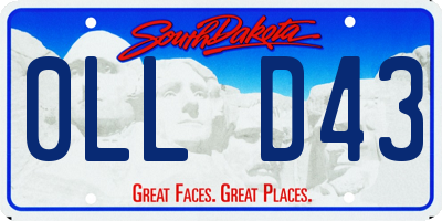 SD license plate 0LLD43
