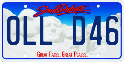 SD license plate 0LLD46