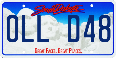 SD license plate 0LLD48