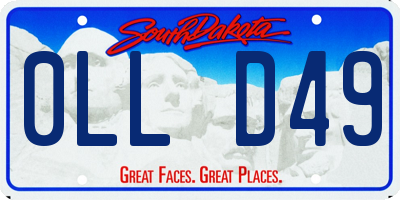 SD license plate 0LLD49