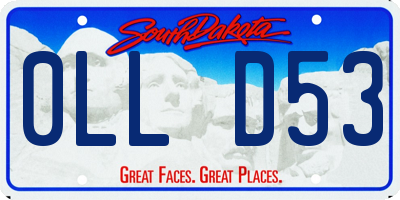 SD license plate 0LLD53