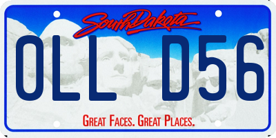SD license plate 0LLD56
