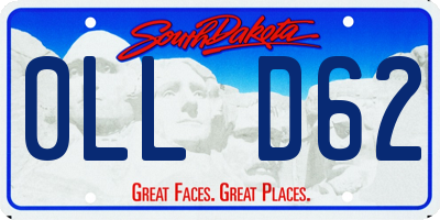 SD license plate 0LLD62