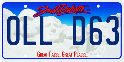 SD license plate 0LLD63