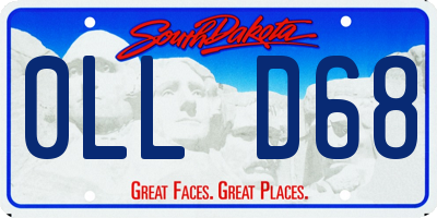 SD license plate 0LLD68