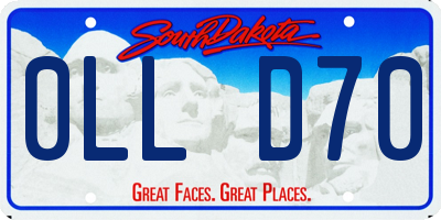 SD license plate 0LLD70