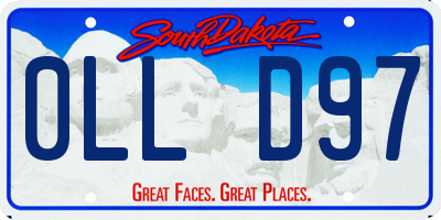 SD license plate 0LLD97