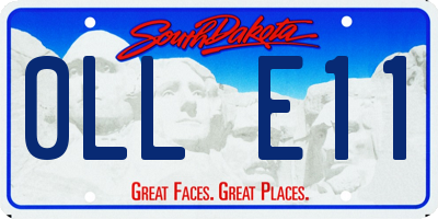 SD license plate 0LLE11
