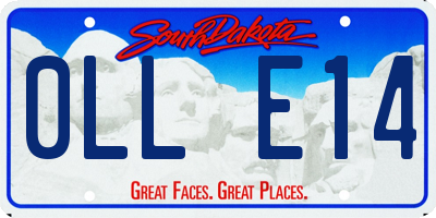 SD license plate 0LLE14