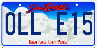 SD license plate 0LLE15