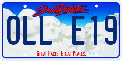 SD license plate 0LLE19