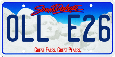 SD license plate 0LLE26