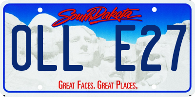 SD license plate 0LLE27
