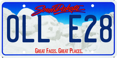 SD license plate 0LLE28