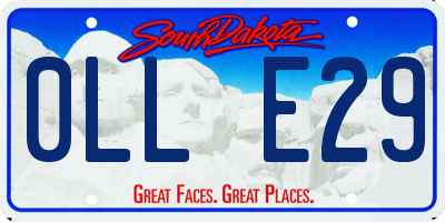SD license plate 0LLE29