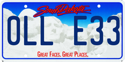 SD license plate 0LLE33