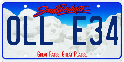 SD license plate 0LLE34