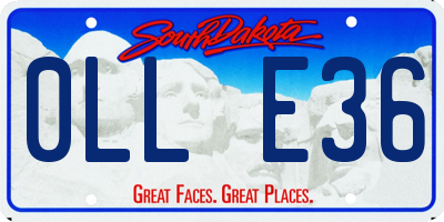 SD license plate 0LLE36