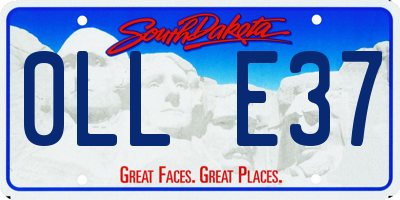 SD license plate 0LLE37
