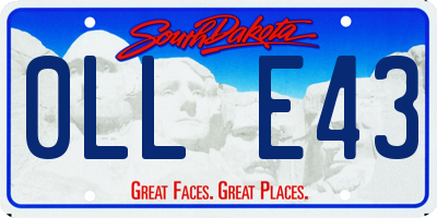 SD license plate 0LLE43