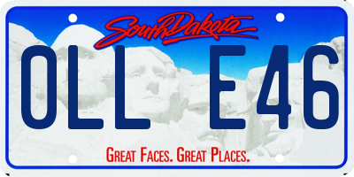 SD license plate 0LLE46