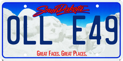 SD license plate 0LLE49