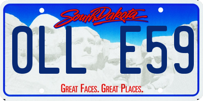 SD license plate 0LLE59