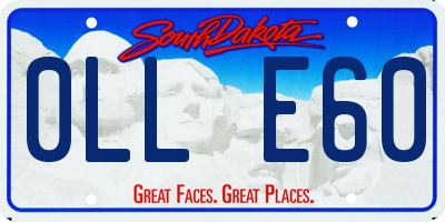 SD license plate 0LLE60