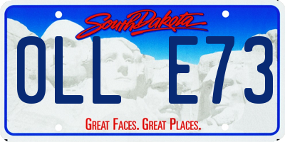 SD license plate 0LLE73