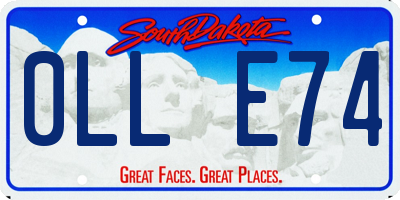 SD license plate 0LLE74