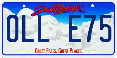 SD license plate 0LLE75