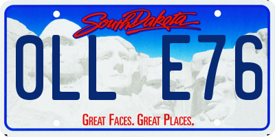 SD license plate 0LLE76