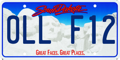 SD license plate 0LLF12