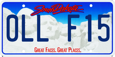 SD license plate 0LLF15
