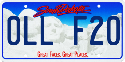 SD license plate 0LLF20