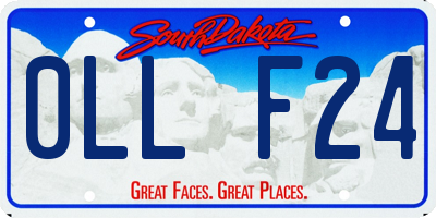 SD license plate 0LLF24