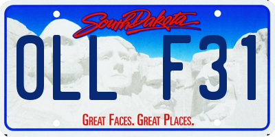 SD license plate 0LLF31